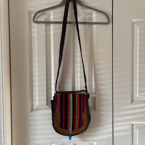 Woven Multicolor Stripe Crossbody Bag - Boho Shoulder Bag - Picture 3 of 10